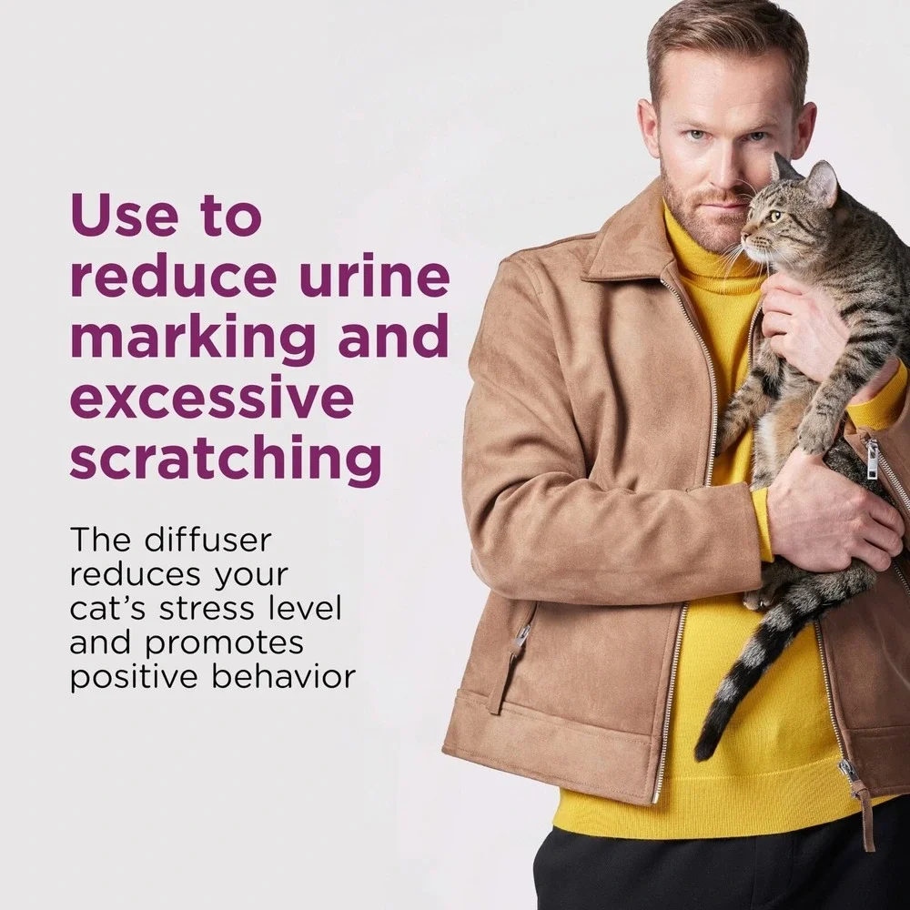 3 Comfort Zone Cat Calming Pheromone Diffuser Vials Refills Cat Anxiety